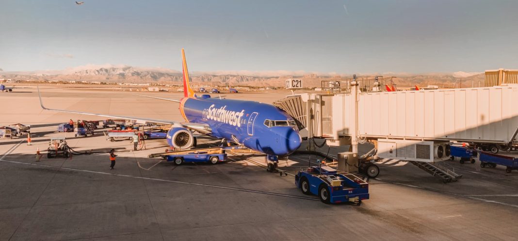 Aeronave da Southwest no Aeroporto de Las Vegas