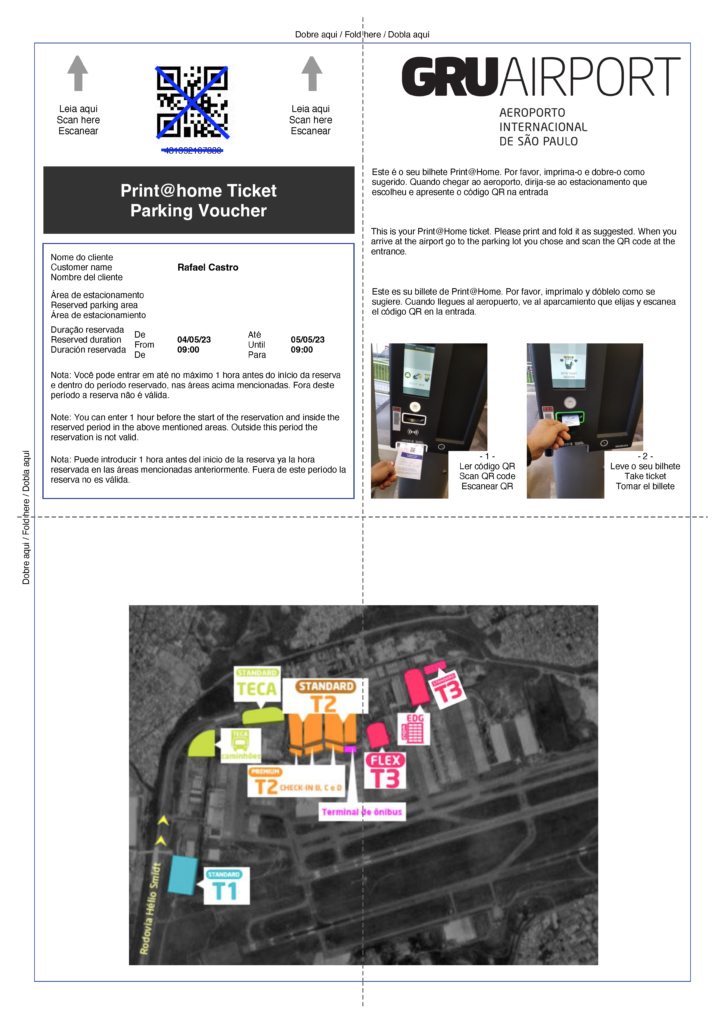 Confirmação Reserva Estacionamento GRU