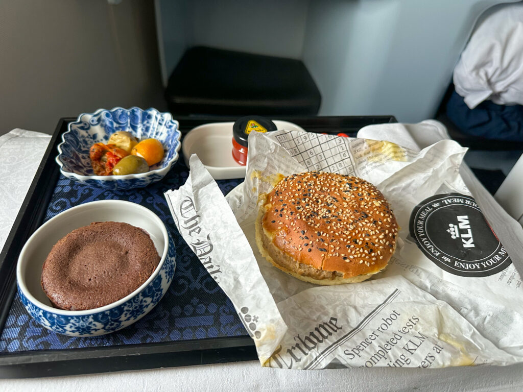 Hamburger classe executiva KLM